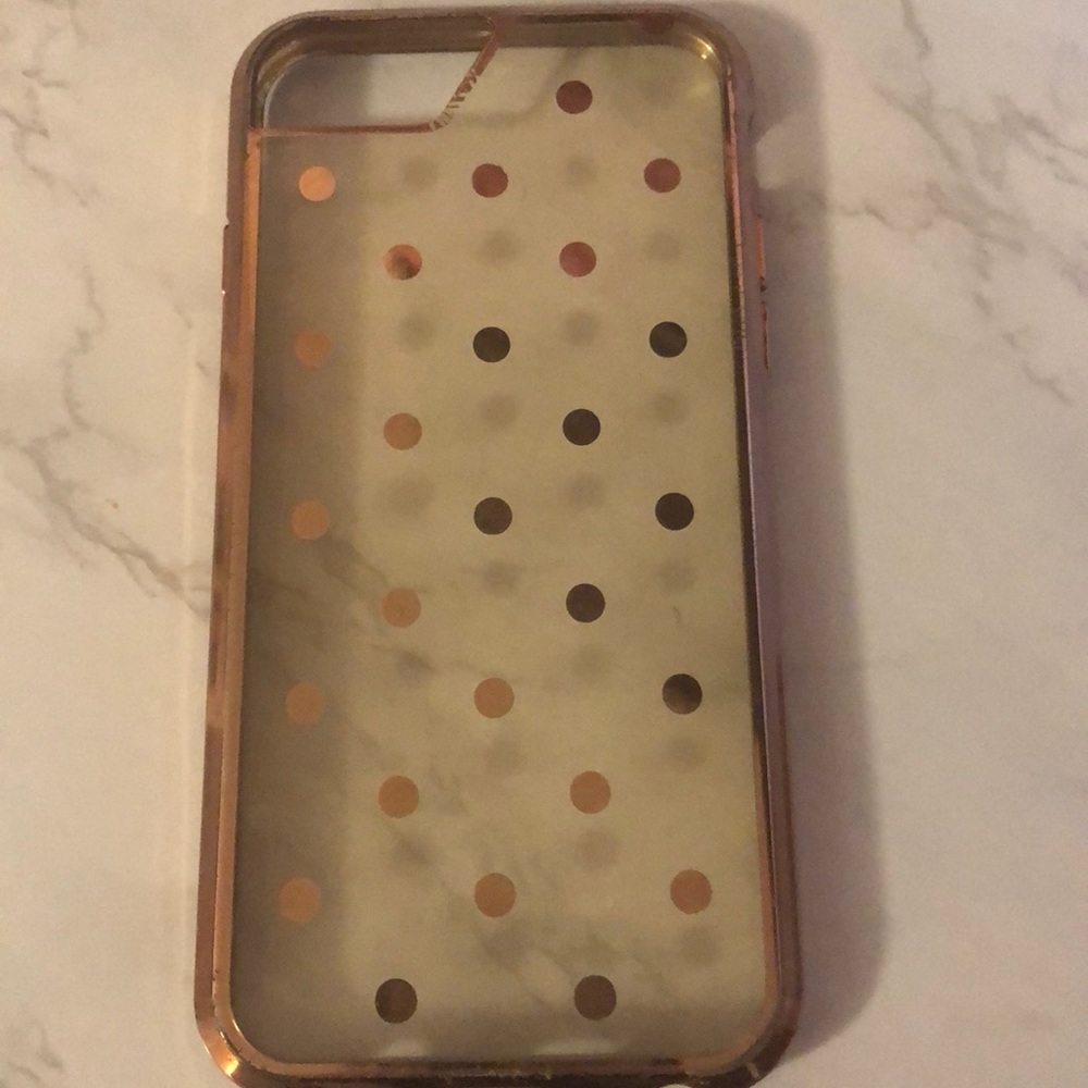 rose gold polka dot iphone case